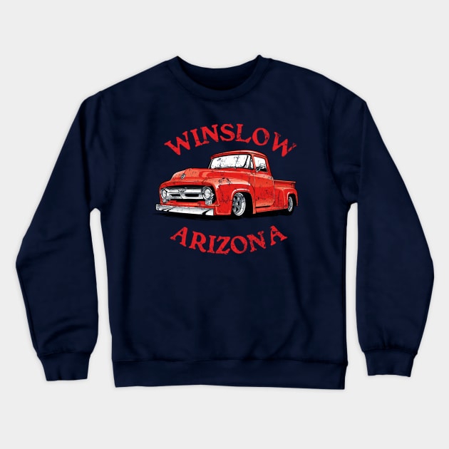 Winslow Arizona Crewneck Sweatshirt by MindsparkCreative